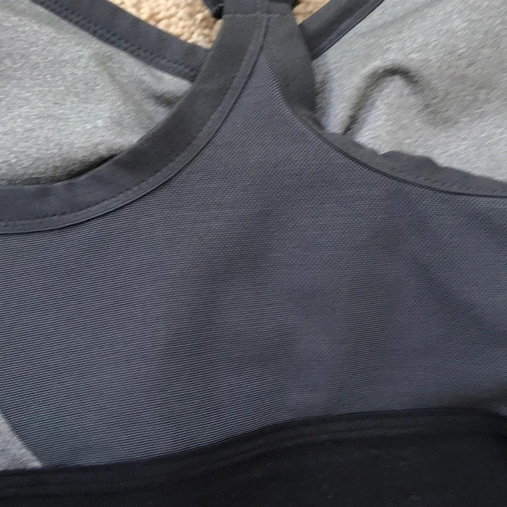 NWT! Nike grey with black padded sports bra